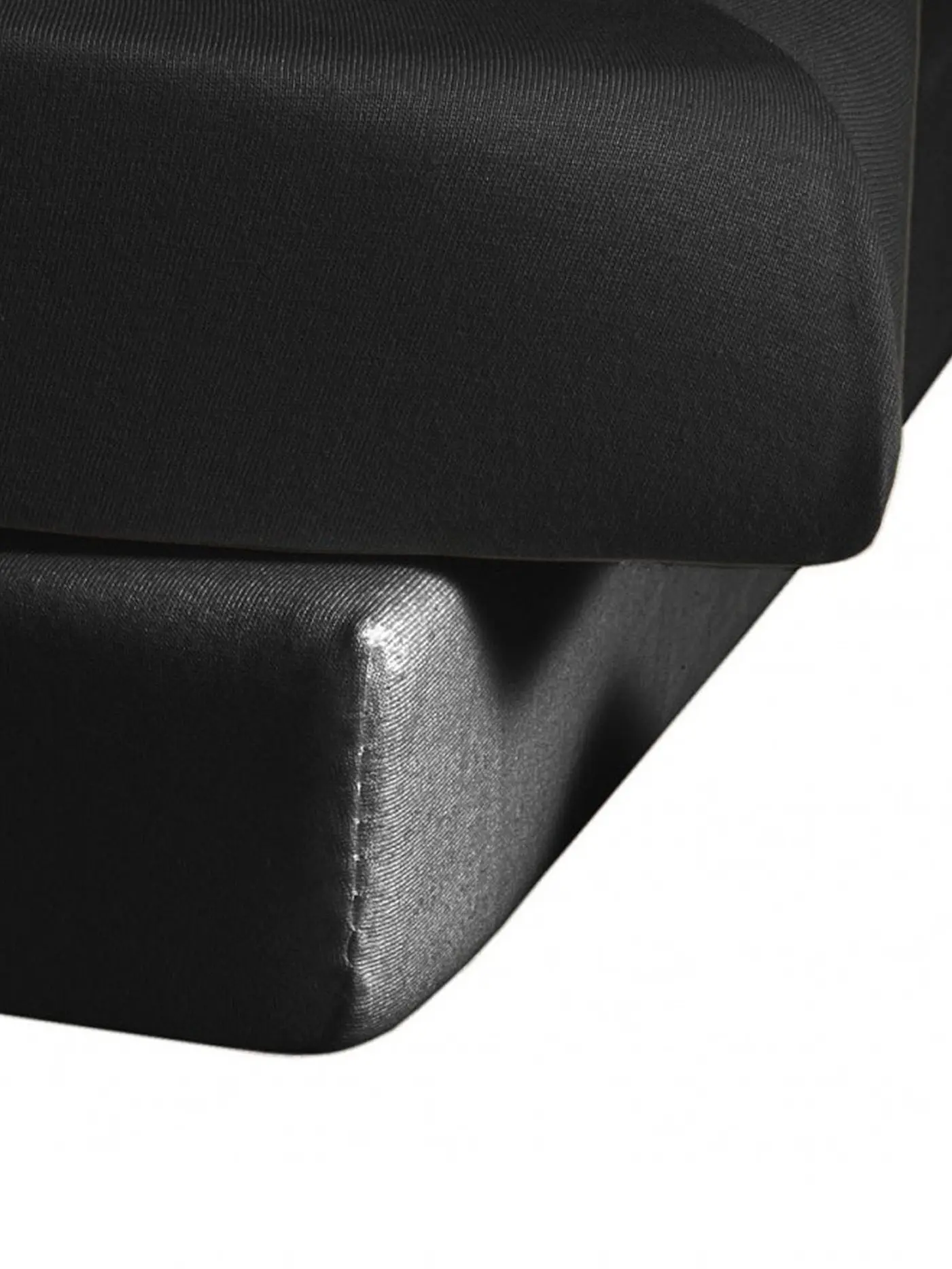 FLEURESSE | Jerseyspannleintuch 100x200cm (Gelb) | schwarz